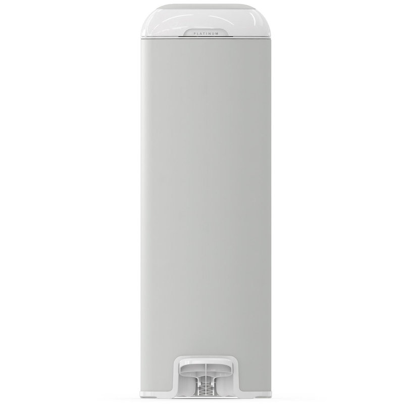 Poubelle à couches Platinum grise avec 1 recharge Easy Roll 18 sacs Diaper Genie poubelle de face