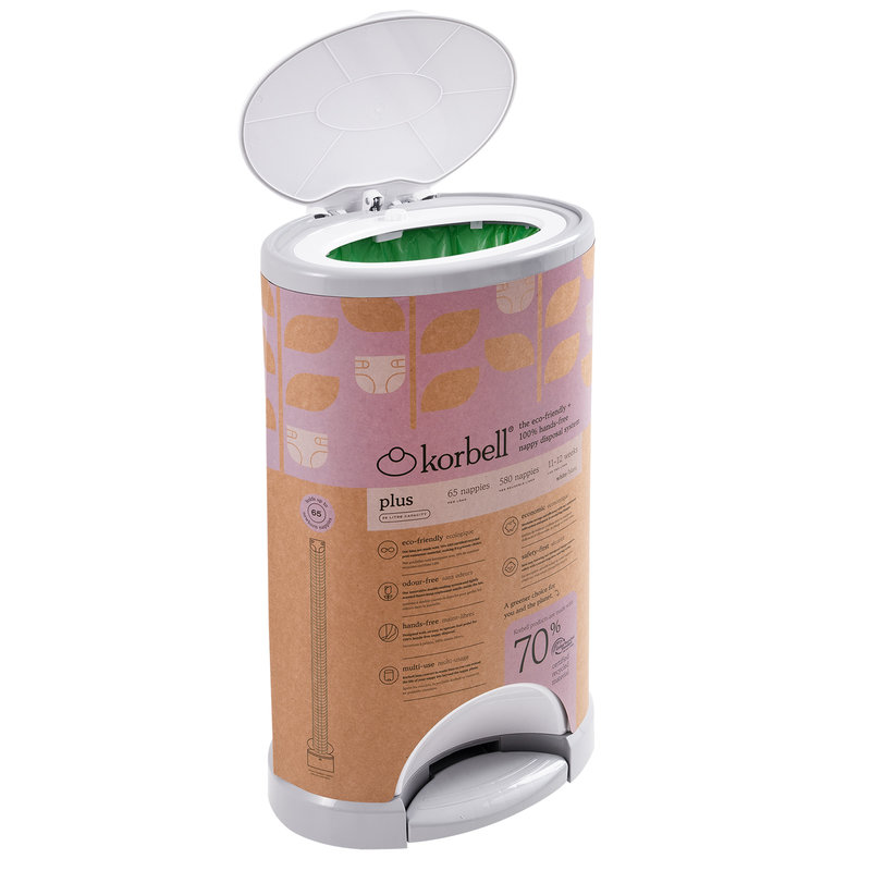 Poubelles à couches PLUS 26L + 1 recharge Korbell packaging profil 2