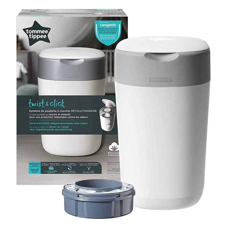 Poubelle à couches Twist & Click Tommee Tippee Packaging