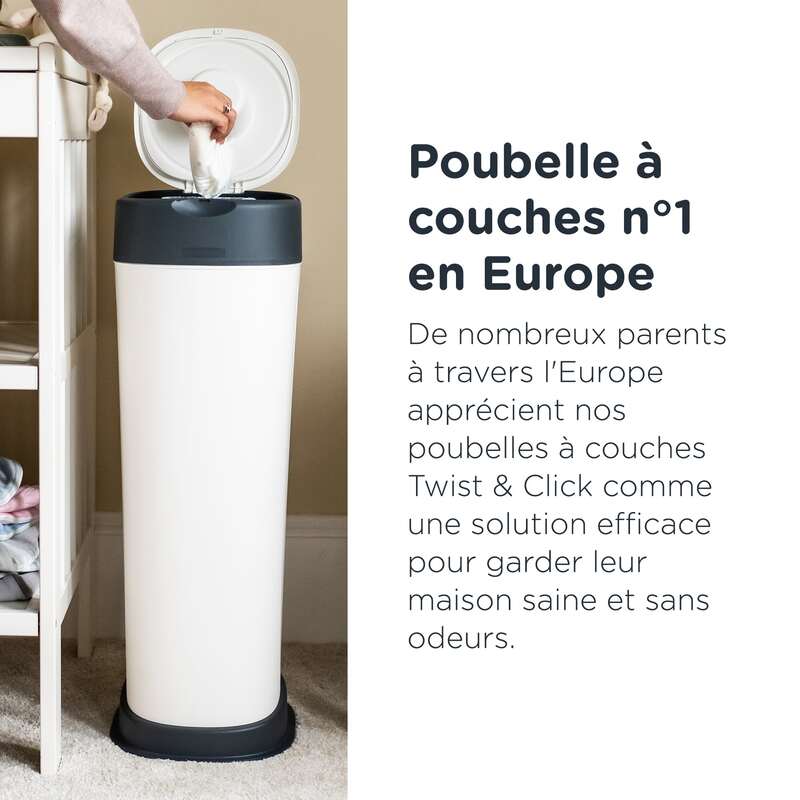 Poubelle à couches Twist & click XL Blanc FFP Tommee Tippee lifestyle