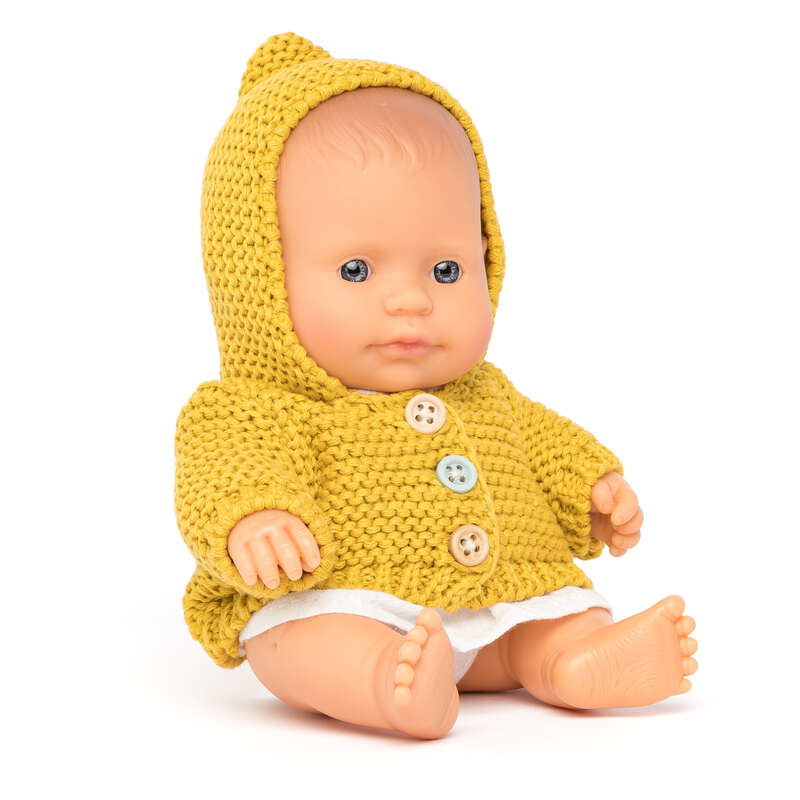 Poupée 21 cm caucasienne fille Miniland produit face