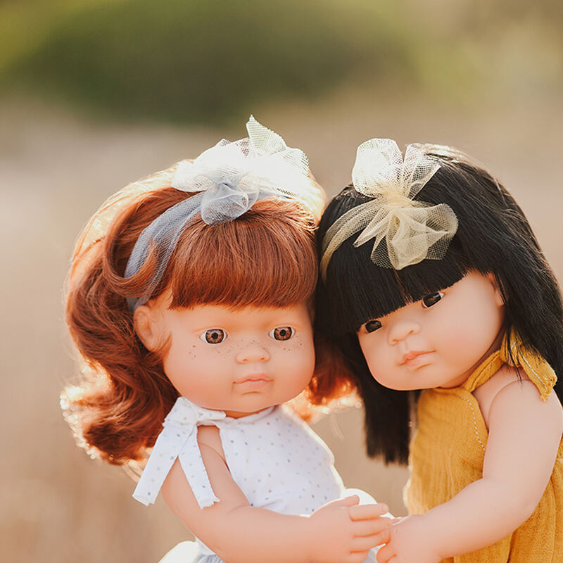 Poupée 38 cm rousse - tutu bleu MINILAND lifestyle4