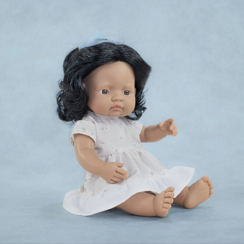 Poupée 38 cm sud-américaine - robe à fleurs MINILAND lifestyle
