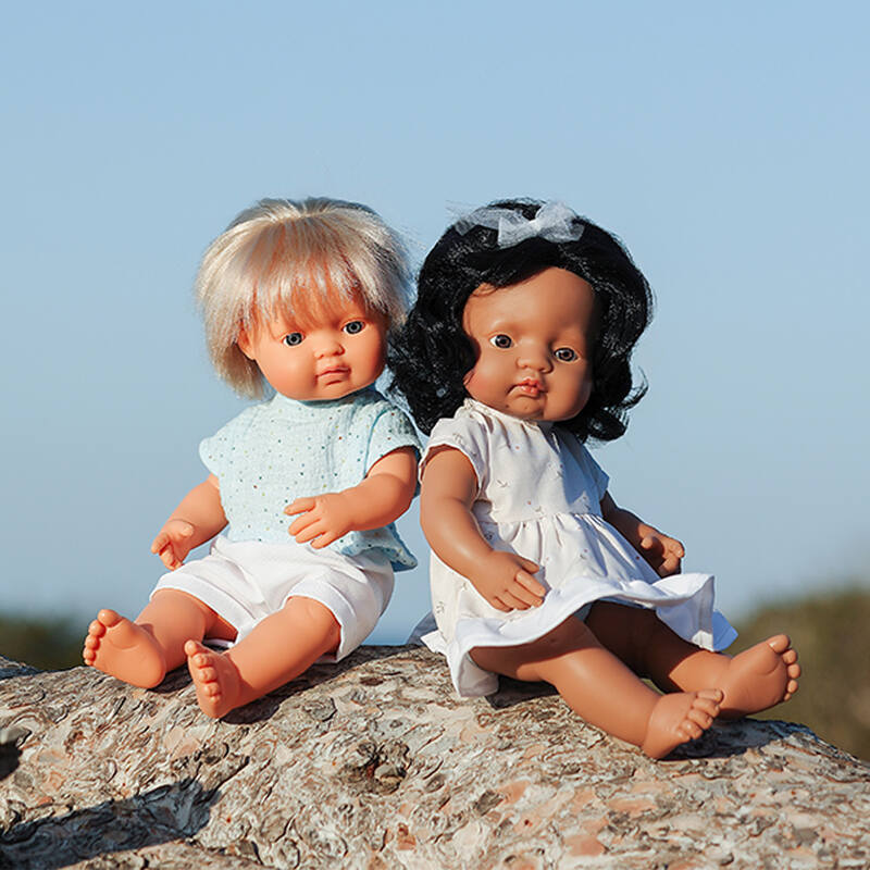 Poupée 38 cm sud-américaine - robe à fleurs MINILAND lifestyle3