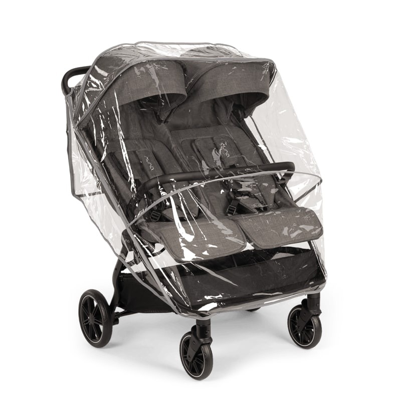 Poussette double TRVL DUBL Granite NUNA Produit accessoires pluie
