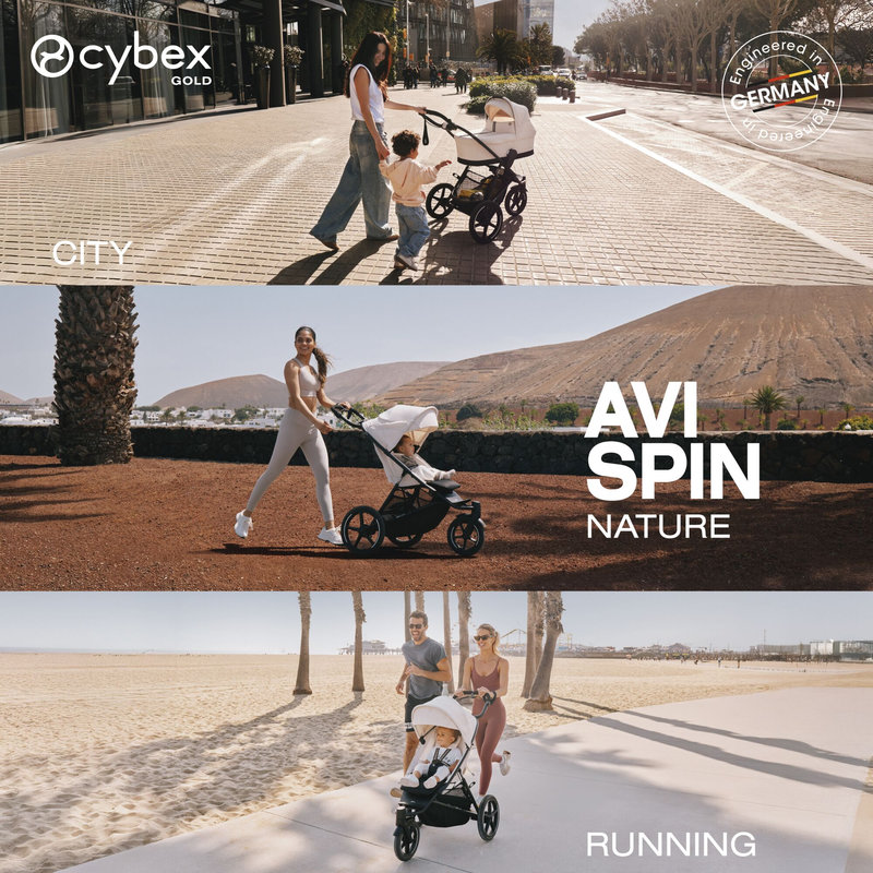 Poussette 3 roues Avi Spin Moss Green Cybex lifestyle 2