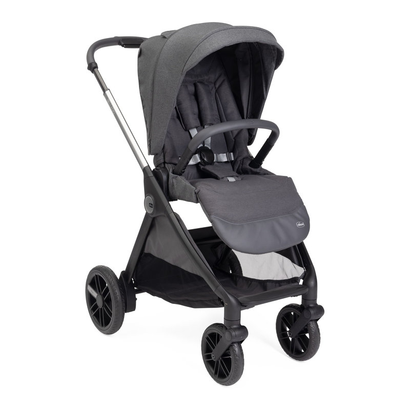 Poussette Bellagio avec adaptateurs Chicco black satin
