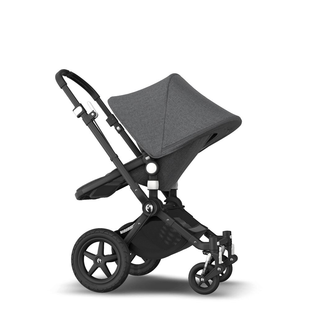 Poussette Cameleon 3 Plus complète châssis noir Bugaboo de côté