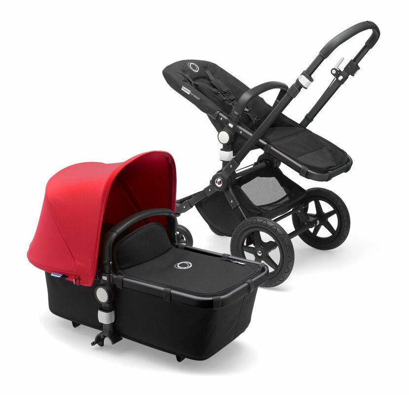 Poussette Cameleon 3 Plus complète châssis noir rouge Bugaboo Produit