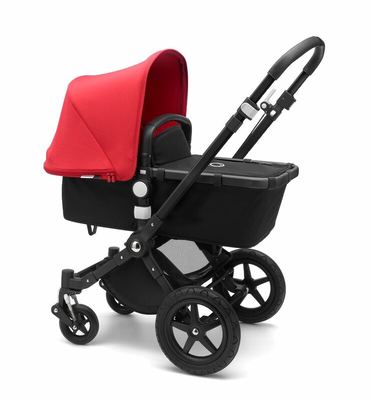Poussette Cameleon 3 Plus complète châssis noir rouge Bugaboo Landeau