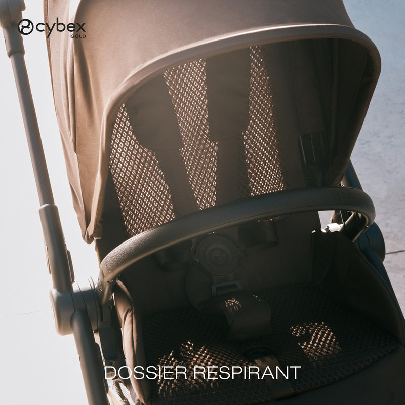 Poussette Citadine Melio Carbon 2026 Chocolate Brown Cybex dossier respirant