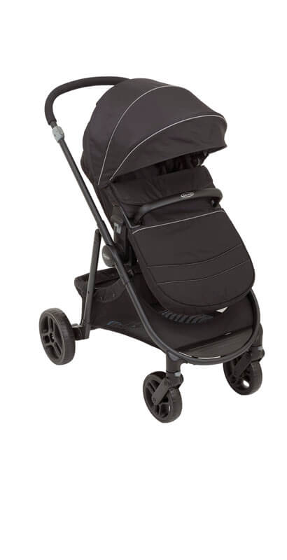 Poussette combinée 2 en 1 avec nacelle Transform Black Graco tablier