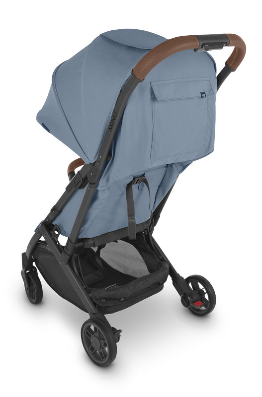 Poussette compacte Minu V2 Charlotte Blue Uppababy derrière 