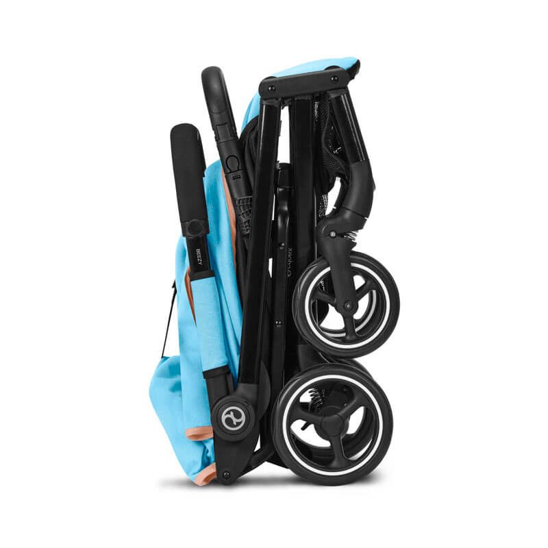 Poussette compacte Beezy 2023 Beach Blue Cybex pliée