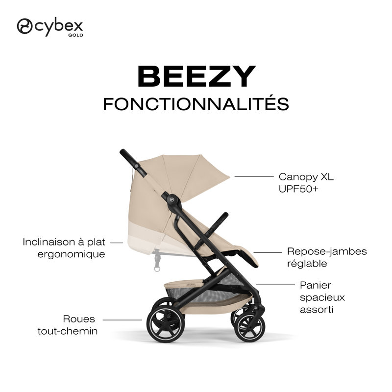Poussette Compacte Beezy 2026 Cybex fonctionnalités