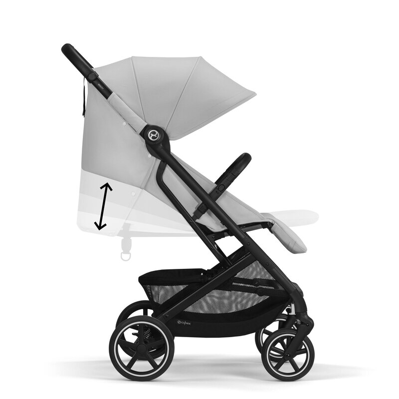 Poussette compacte Beezy BLK Fog Grey / Light Grey Cybex cote