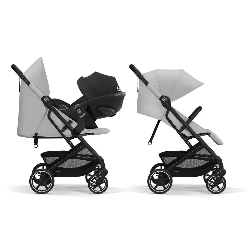 Poussette compacte Beezy BLK Fog Grey / Light Grey Cybex double