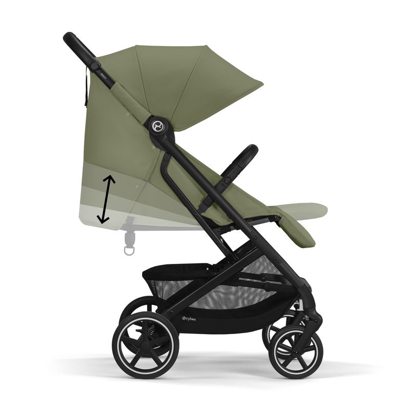 Poussette compacte Beezy BLK Moss Green / Khaki Cybex produit côté