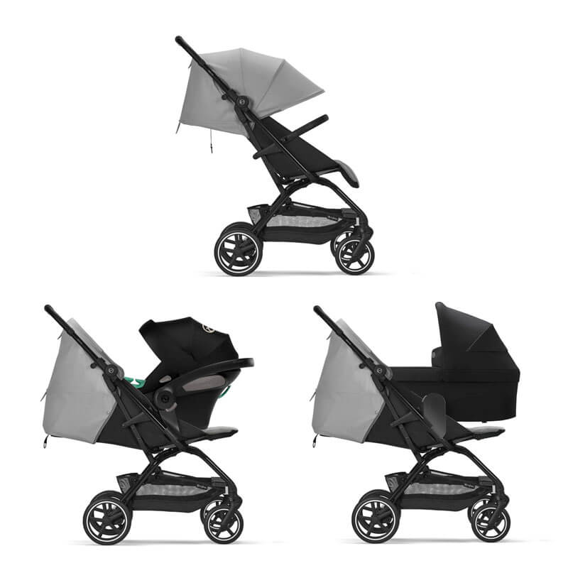 Pack poussette Eezy S+ 2, siège-auto Aton 5 et adaptateurs Cybex travel system