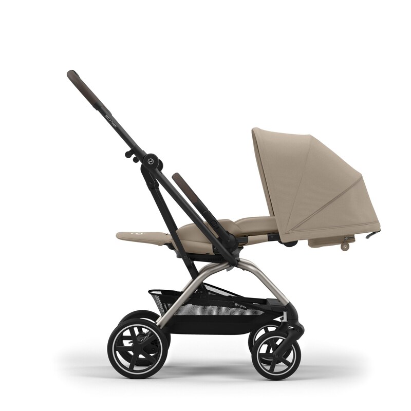 Poussette compacte Eezy S Twist+ 2 TPE Almond Beige / Beige Cybex allonge