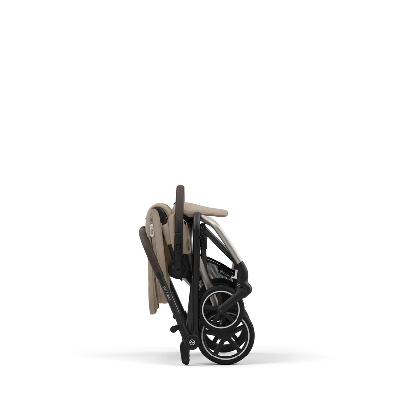Poussette compacte Eezy S Twist+ 2 TPE Almond Beige / Beige Cybex pliee