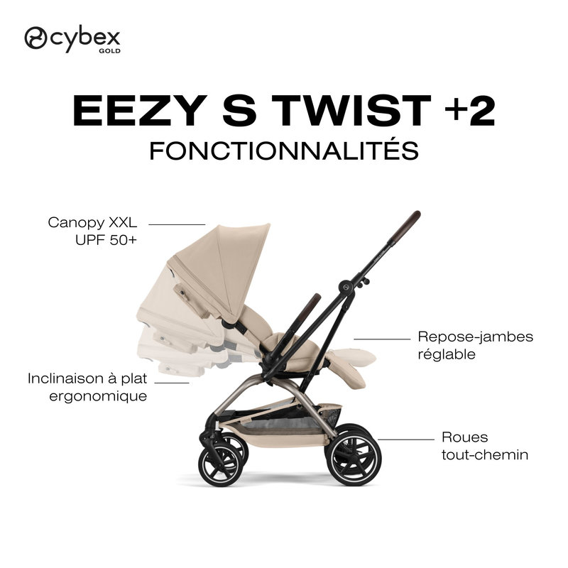 Poussette Compacte Eezy S Twist+2 2026 Cybex fonctionnalités