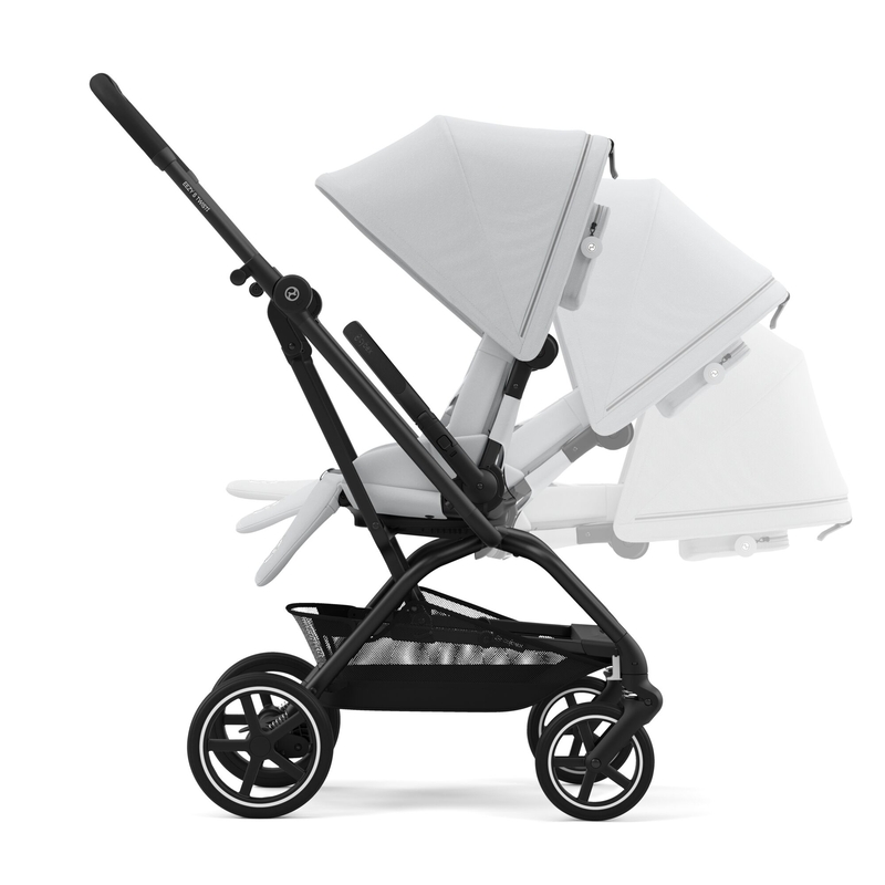 Poussette compacte Eezy S Twist+ 2 BLK Fog Grey / Light Grey Cybex assise allongeable