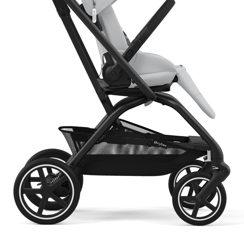 Poussette compacte Eezy S Twist+ 2 BLK Fog Grey / Light Grey Cybex vue de côté du panier