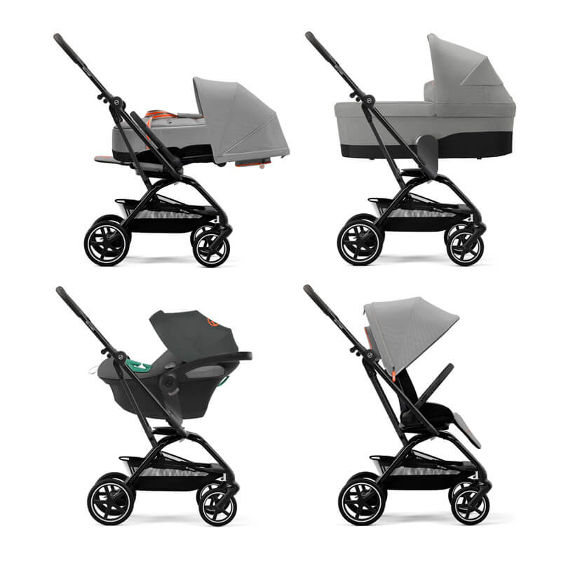 Pack poussette Eezy S Twist+ 2, siège-auto Cloud Z et adaptateurs Cybex travel system