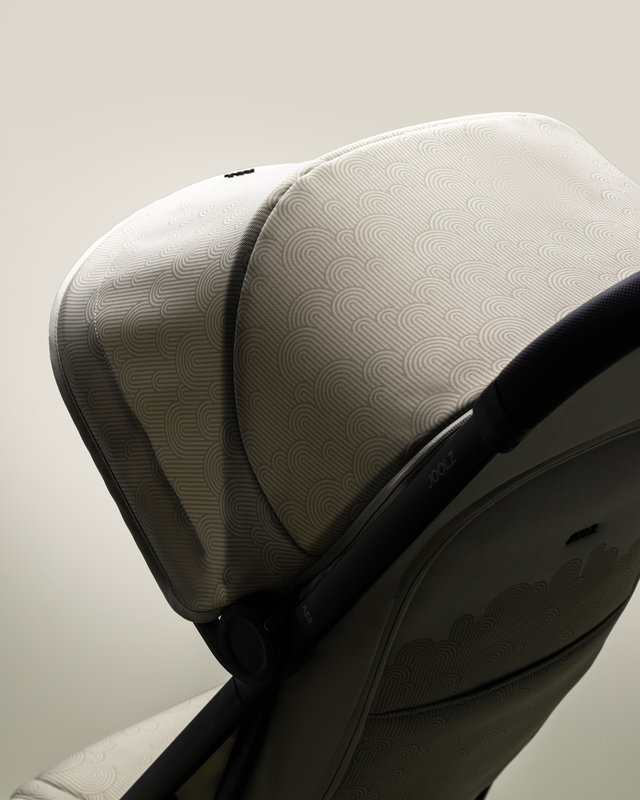 Poussette compacte Joolz Aer2 Edition limitée Calming beige Joolz arrière capote avec fond