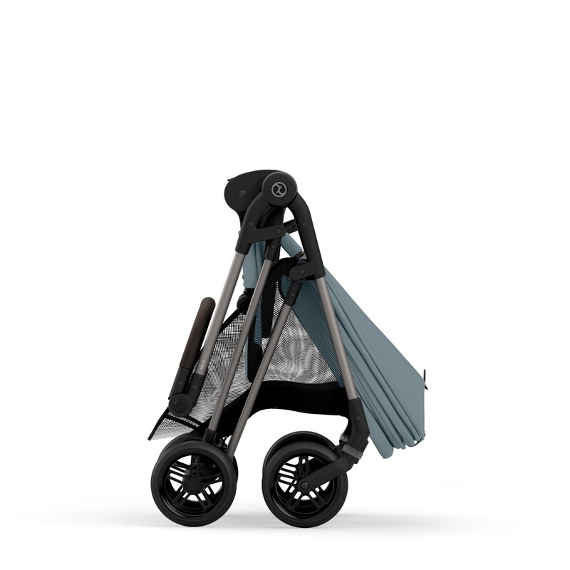 Poussette compacte Melio 4 TPE Stormy blue Cybex pliee