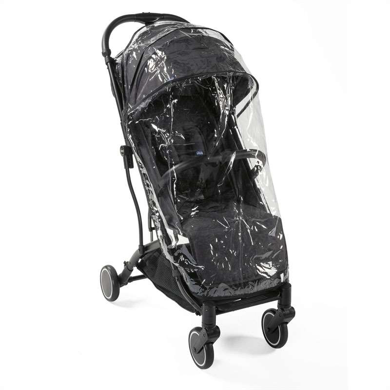 Poussette compacte Trolleyme Stone Chicco habillage de pluie