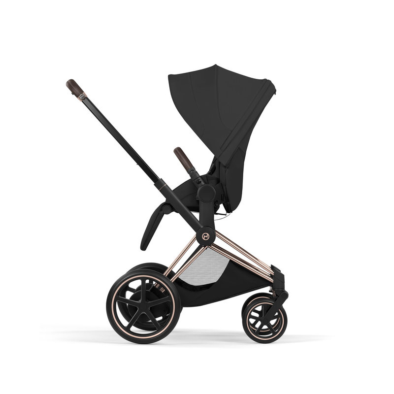 Poussette e-Priam Style 2026 à assistance électrique Cybex face parent assis