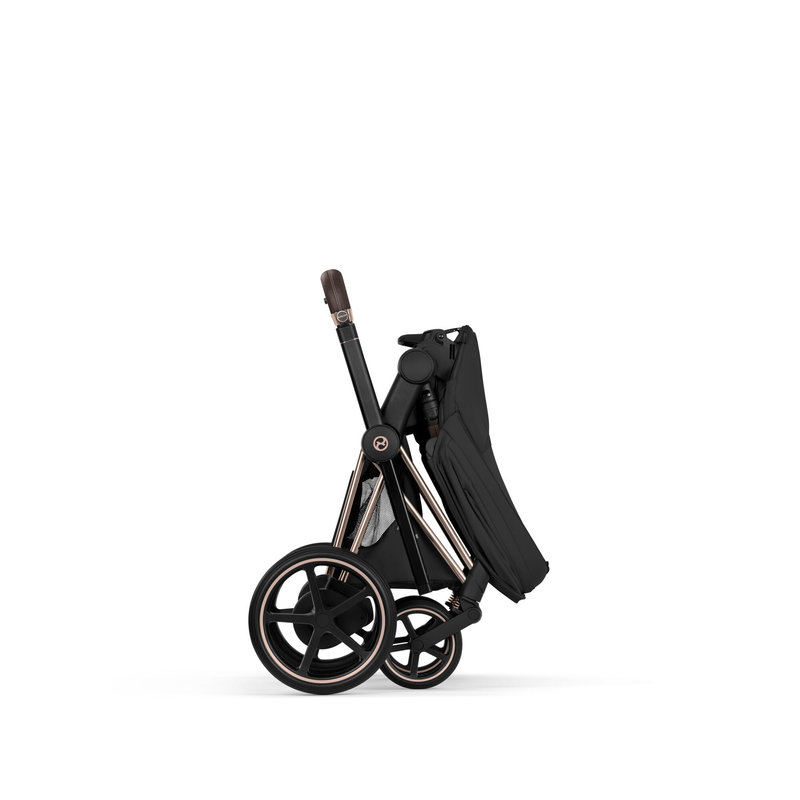 Poussette e-Priam Style 2026 à assistance électrique Cybex pliée