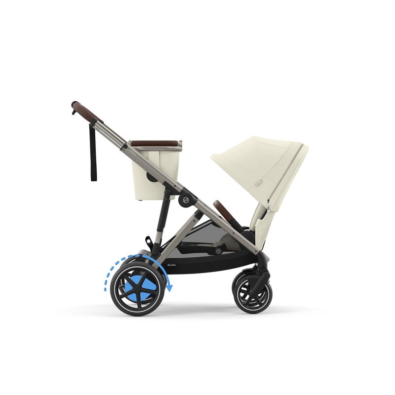 Poussette eGazelle S chassis Taupe assise Seashell Beige Cybex siege inverse
