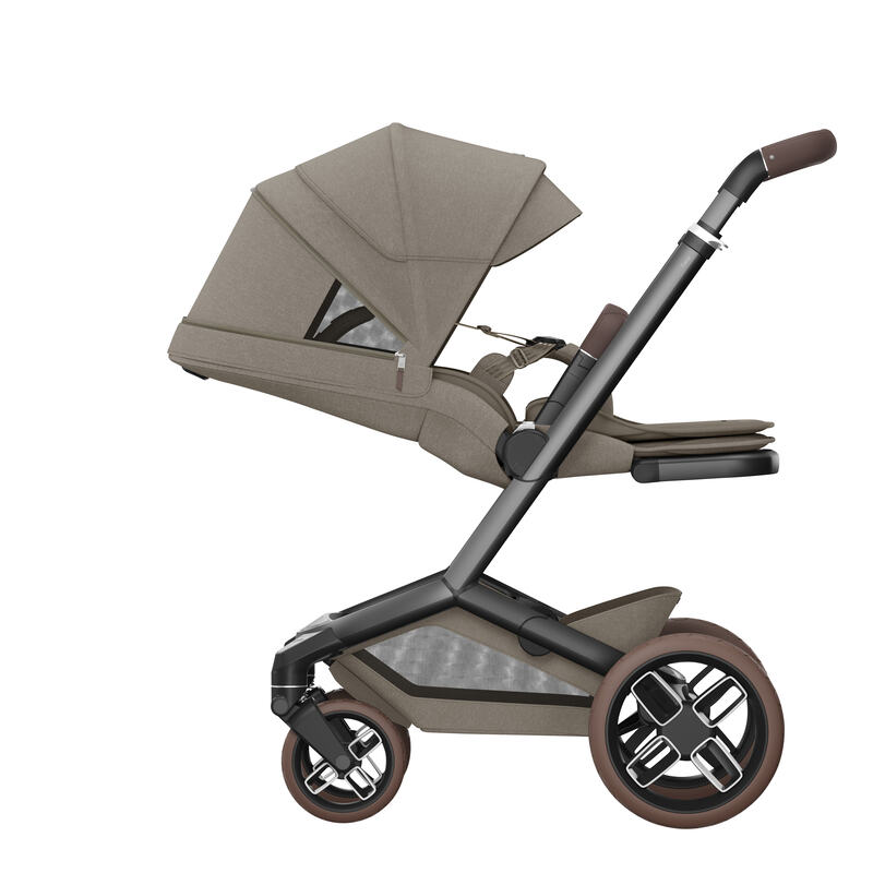 Pack duo Poussette Fame + siège-auto Pebble 360 pro 2 Twillic Maxi Cosi cote poussette verison assise