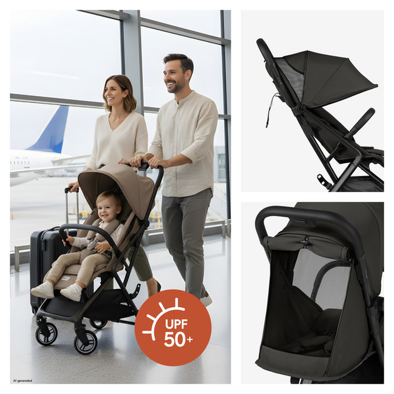 Poussette Fly N Care Black Hauck capote