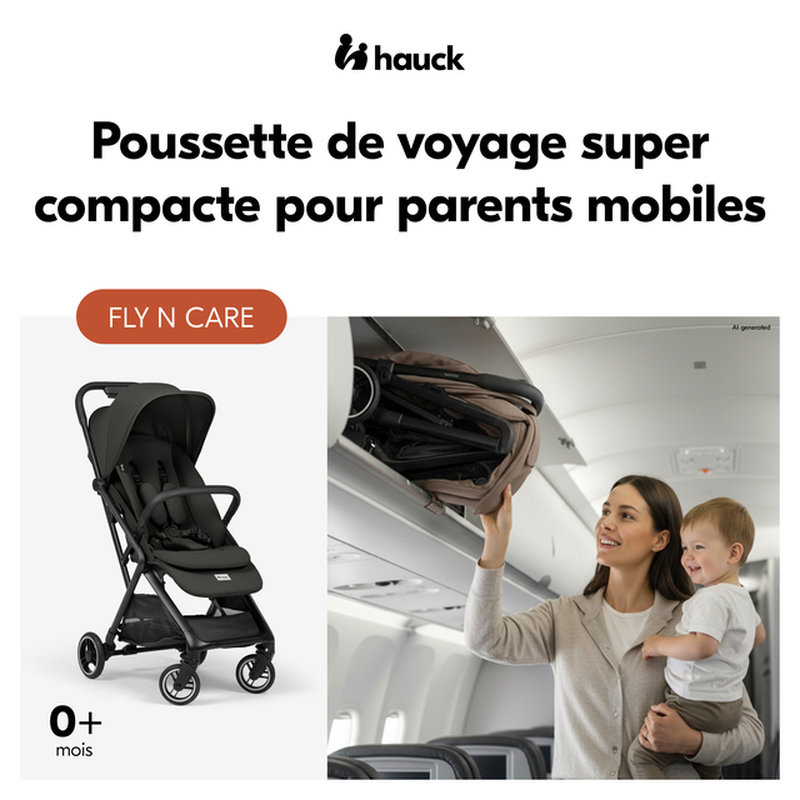 Poussette Fly N Care Black Hauck voyage