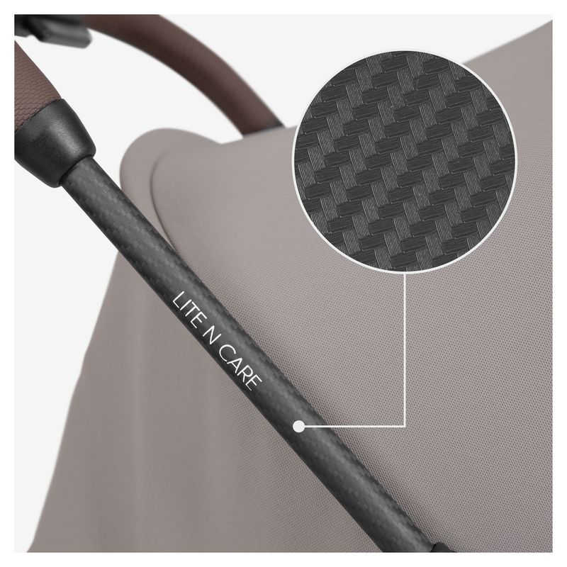 Poussette Lite N Care Sandy Taupe Hauck zoom châssis