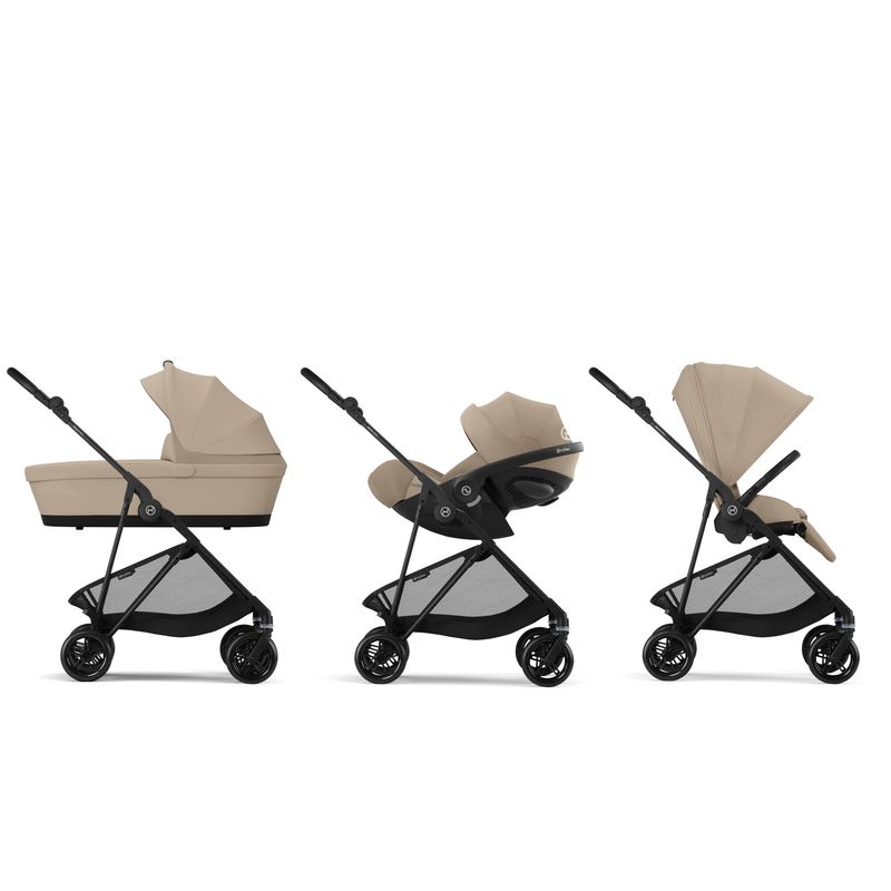 Poussette Melio Carbon Almond Beige Cybex  travel système