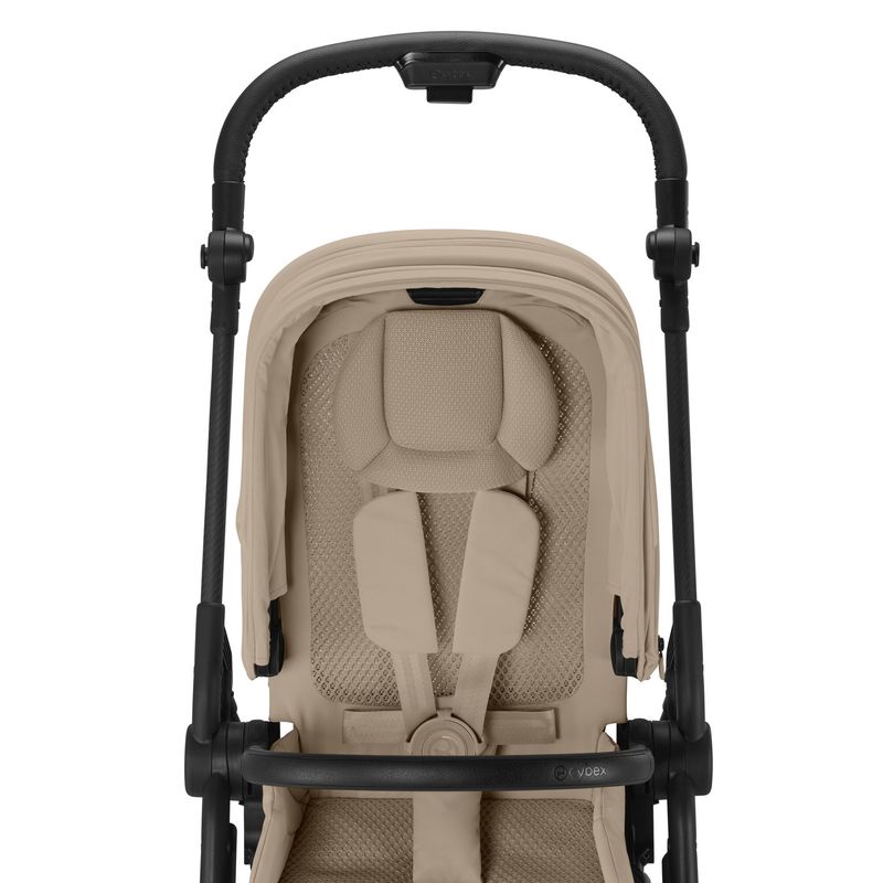 Poussette Melio Carbon Almond Beige Cybex poussette de face