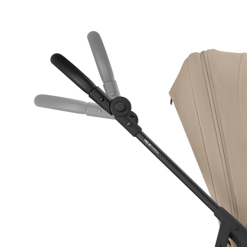 Poussette Melio Carbon Almond Beige Cybex guidon réglable