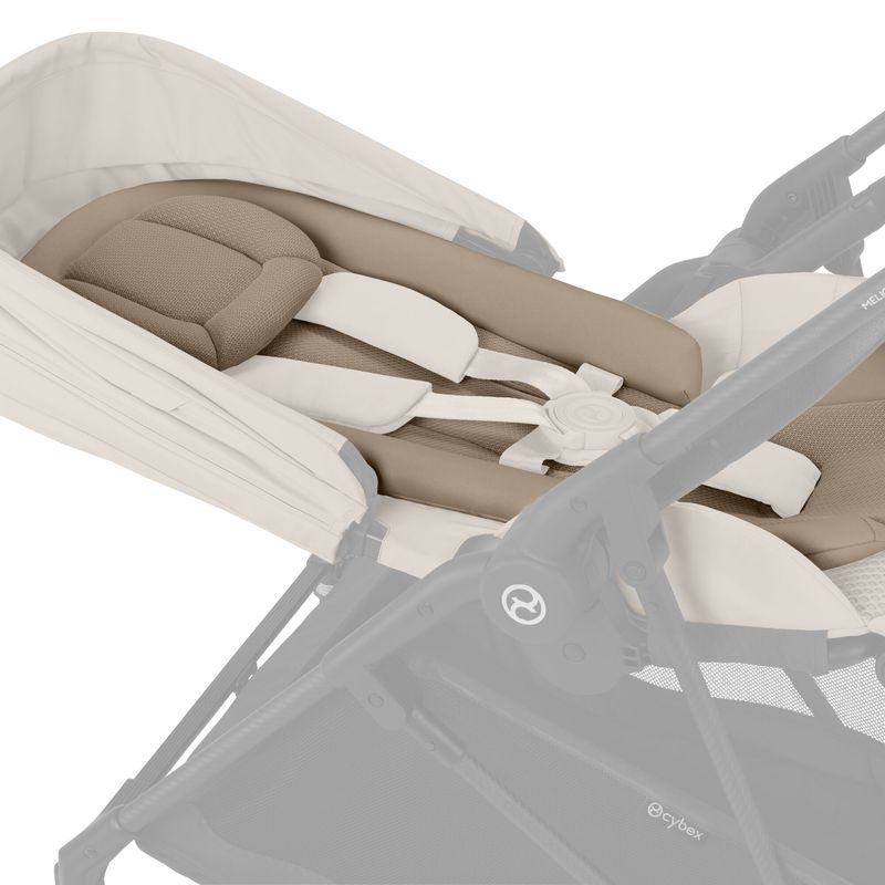 Poussette Melio Carbon Almond Beige Cybex réducteur de l'assise