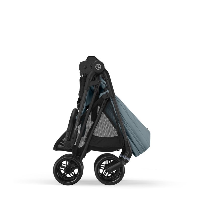 Poussette Melio Carbon Stormy Blue Cybex poussette pliée
