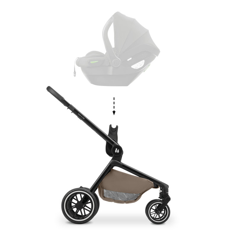 Poussette Move N Care Mocha Hauck châssis côté