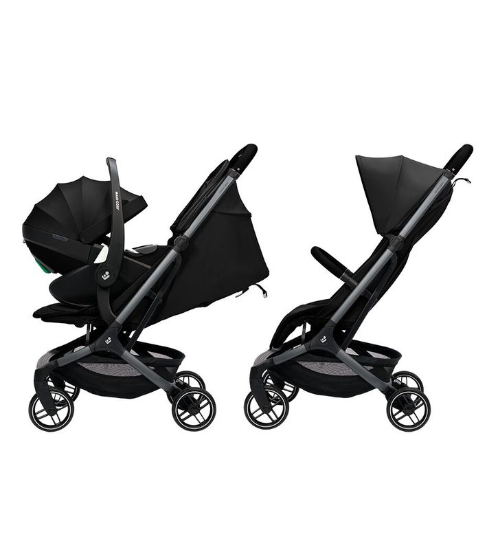 Poussette Oxford Cabin Onyx Black Maxi Cosi avec différentes configurations