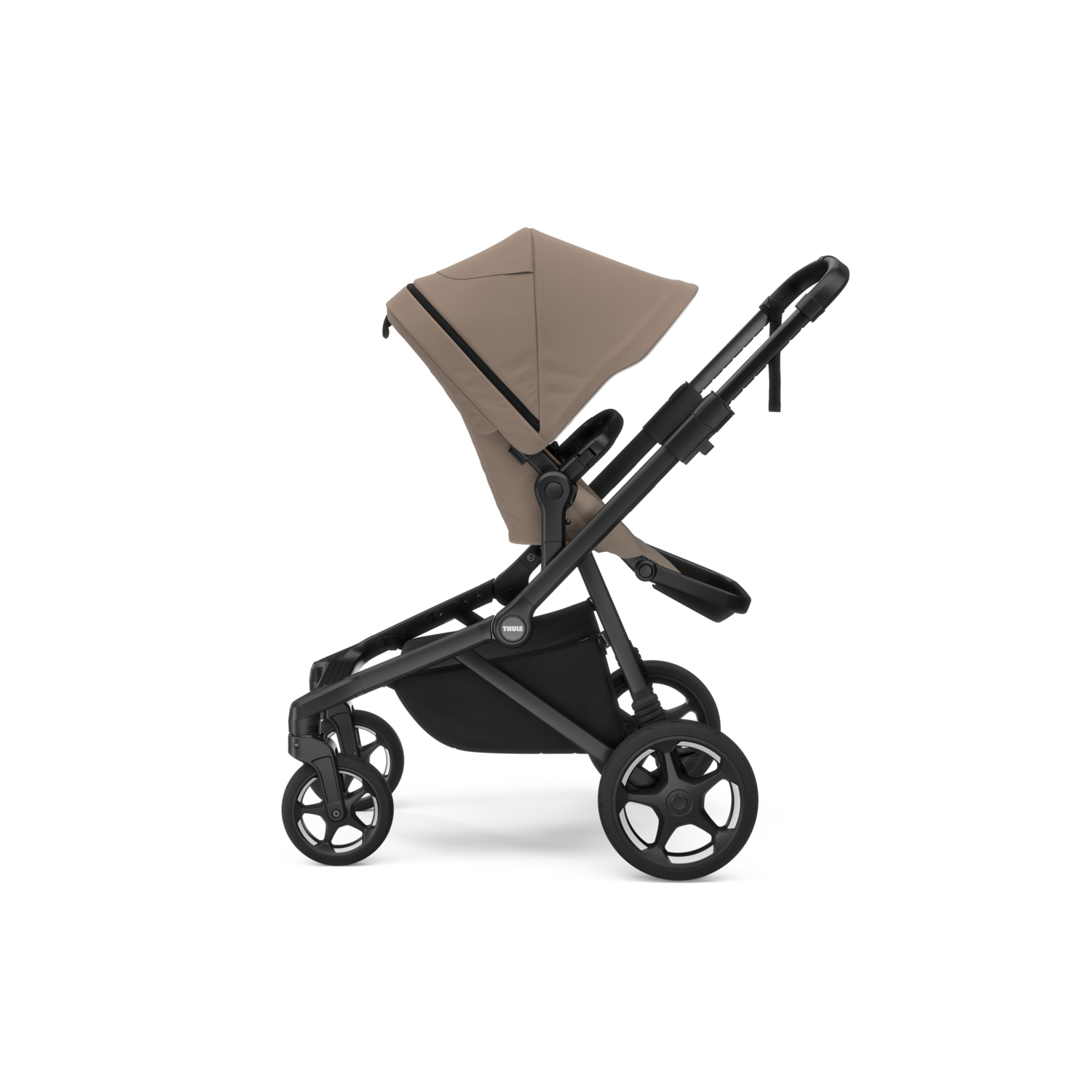 Poussette Sleek 2 Tinted Taupe Thule face au parent