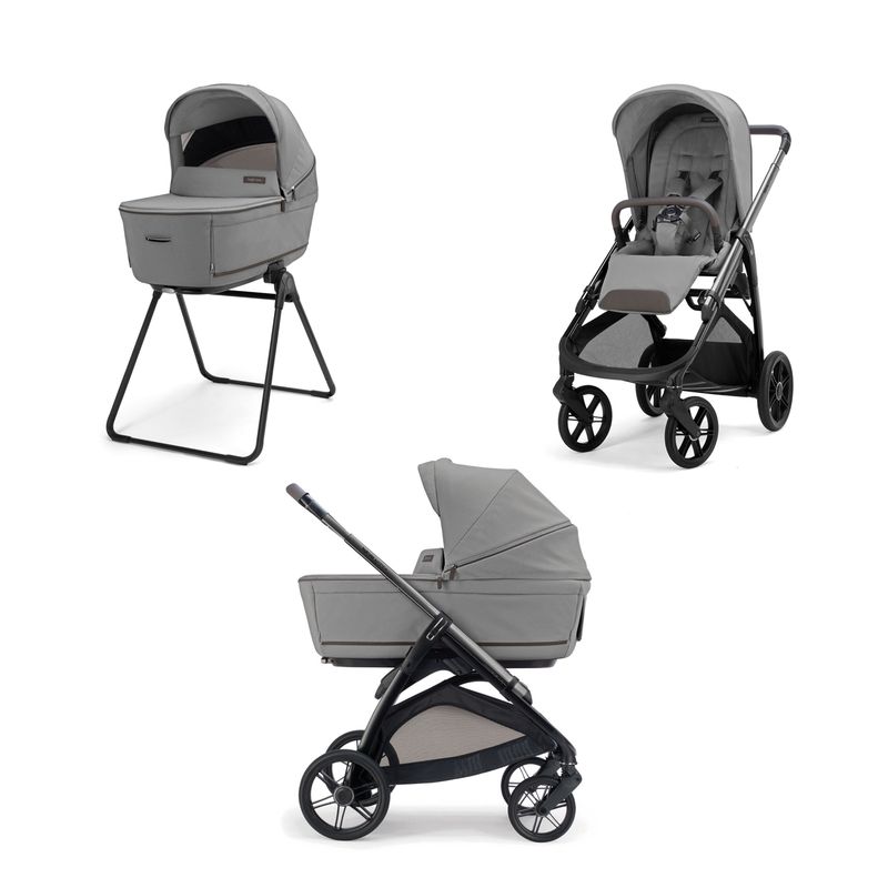 Poussette Système Duo Aptica Crystal Grey - Litio Black 2026 Inglesina système complet