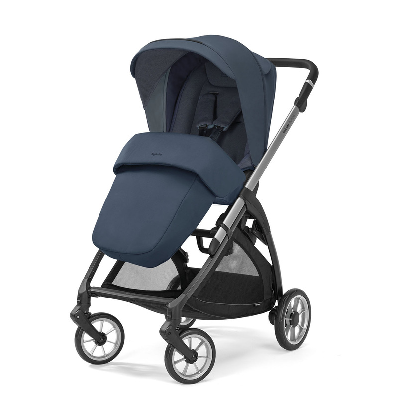 Poussette Système Quattro Electa Darwin Hudson Blue - Silver Black 2025 Inglesina assise