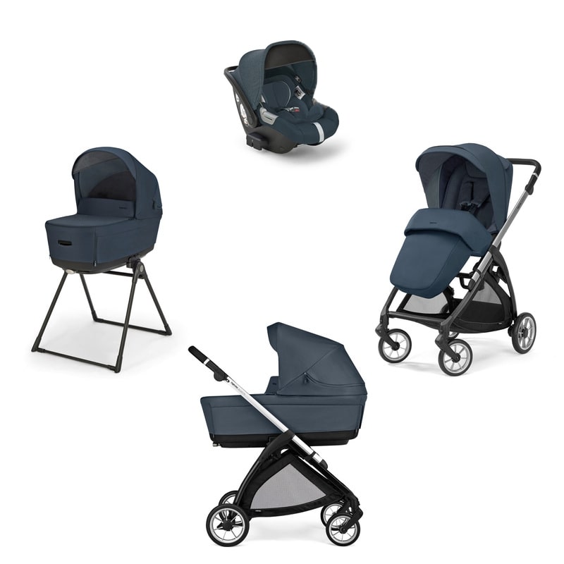 Poussette Système Quattro Electa Darwin Hudson Blue - Silver Black 2025 Inglesina système